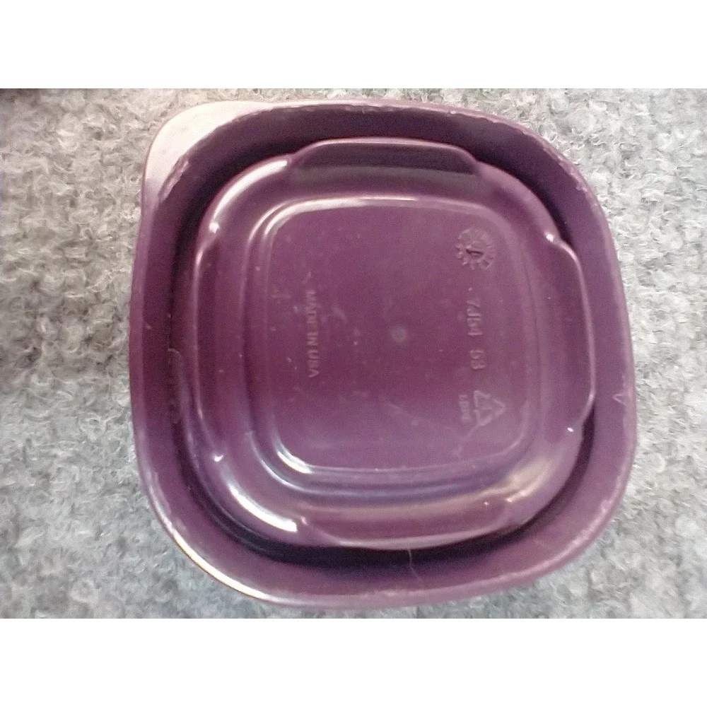 Rubbermaid Easy Find 4oz Small Food Storage Container with Red and Purple Lids‎